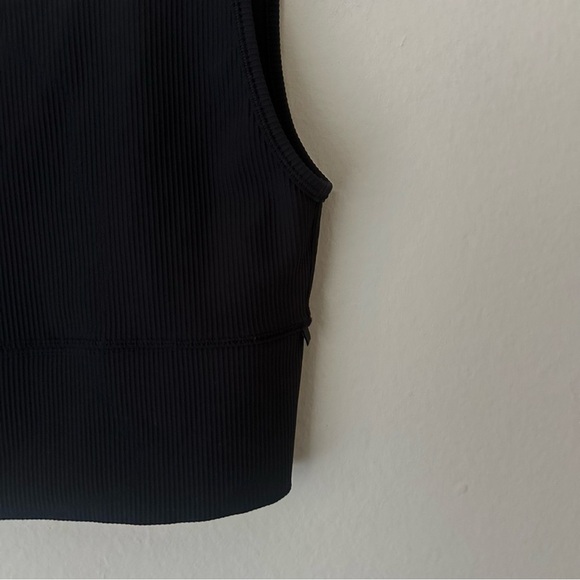 Lululemon Power Pivot Reversible Crop Tank Ribbed Black XS - Picture 5 of 8